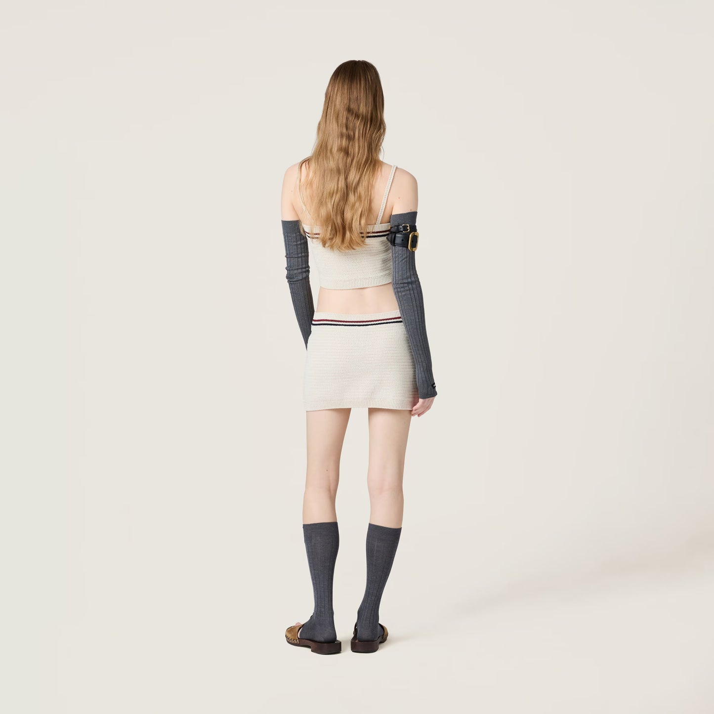 Knitted cotton top – Natural