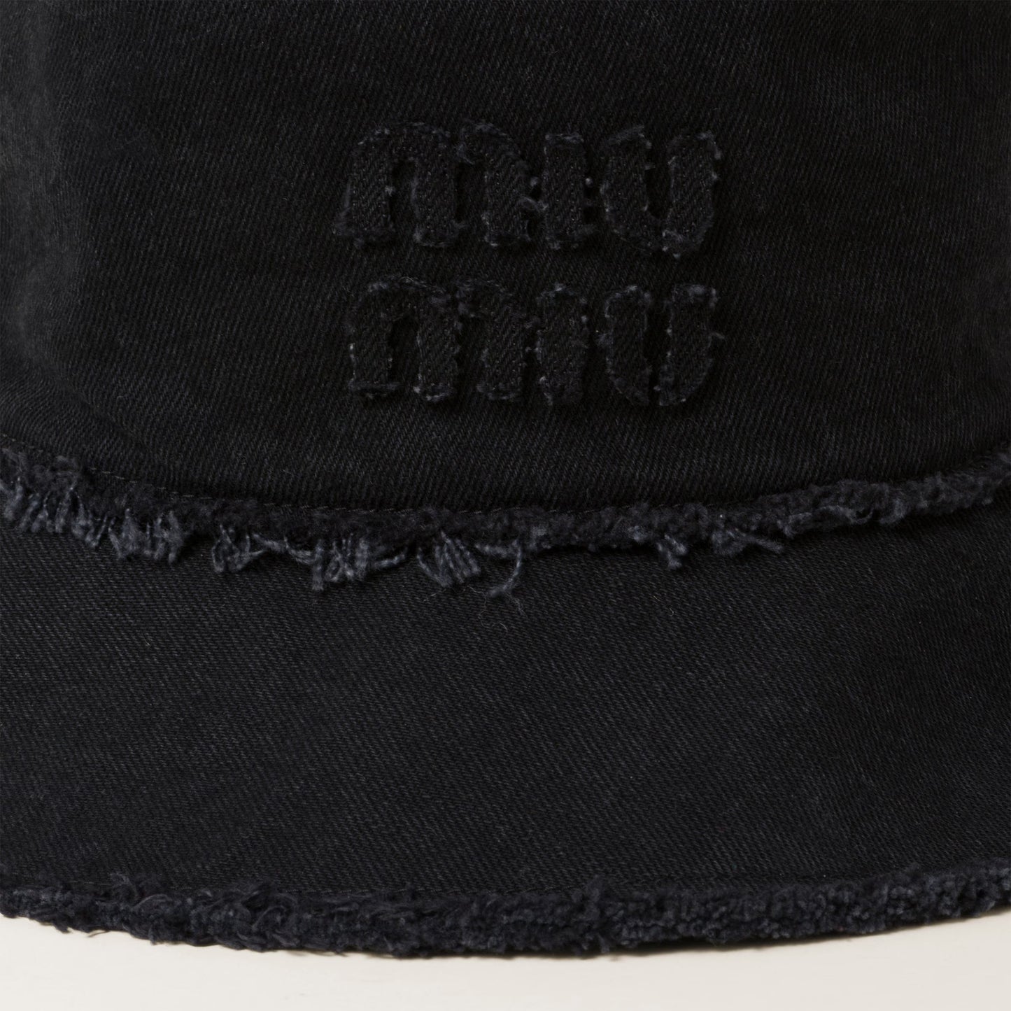 Denim bucket hat – Black