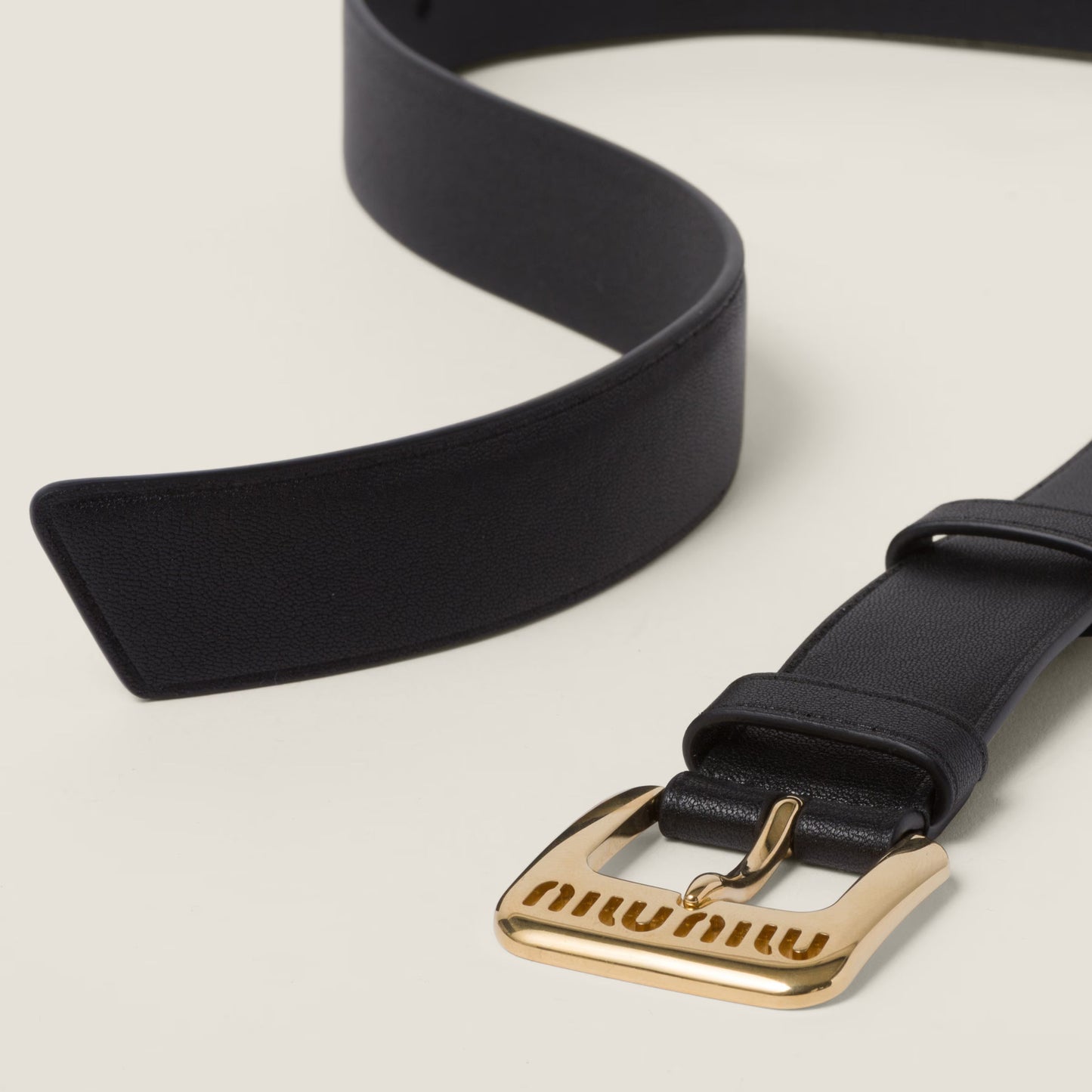 Nappa leather belt – Black