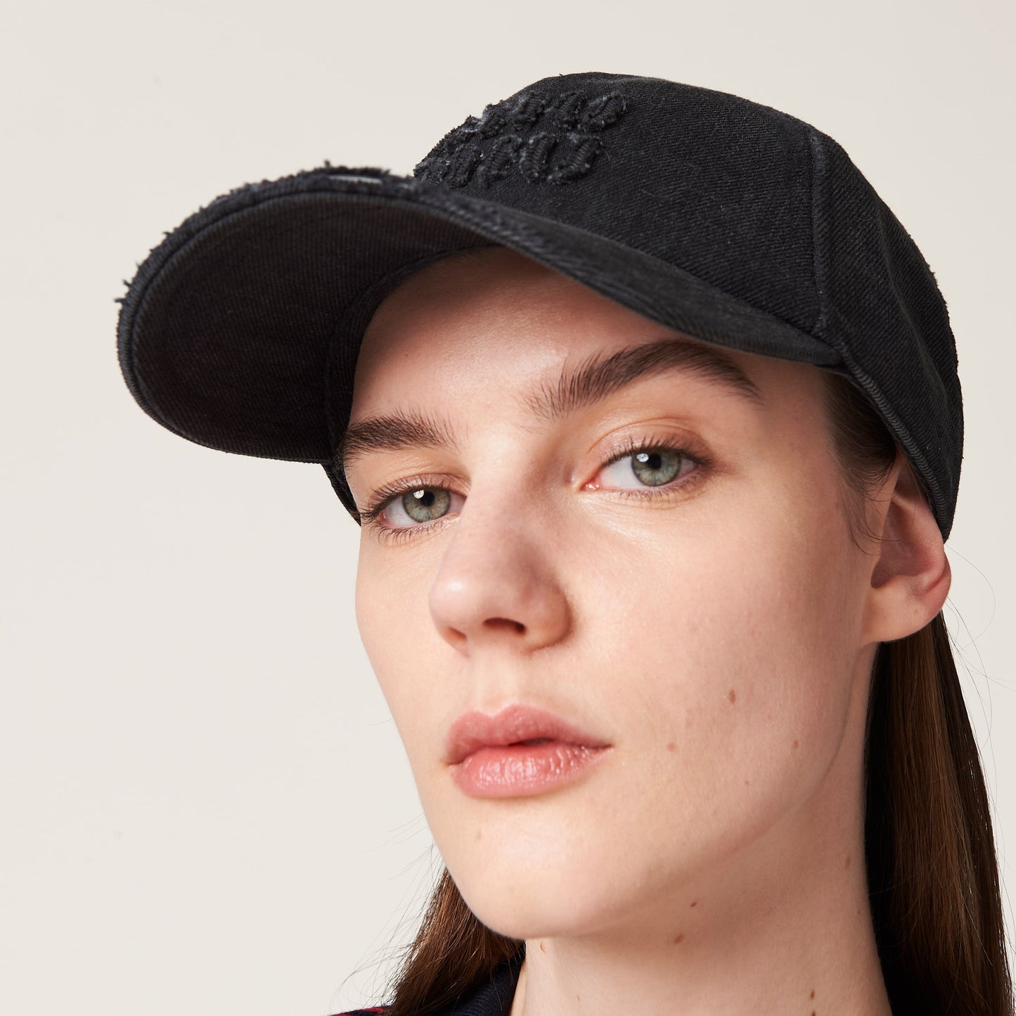 Denim baseball cap – Black