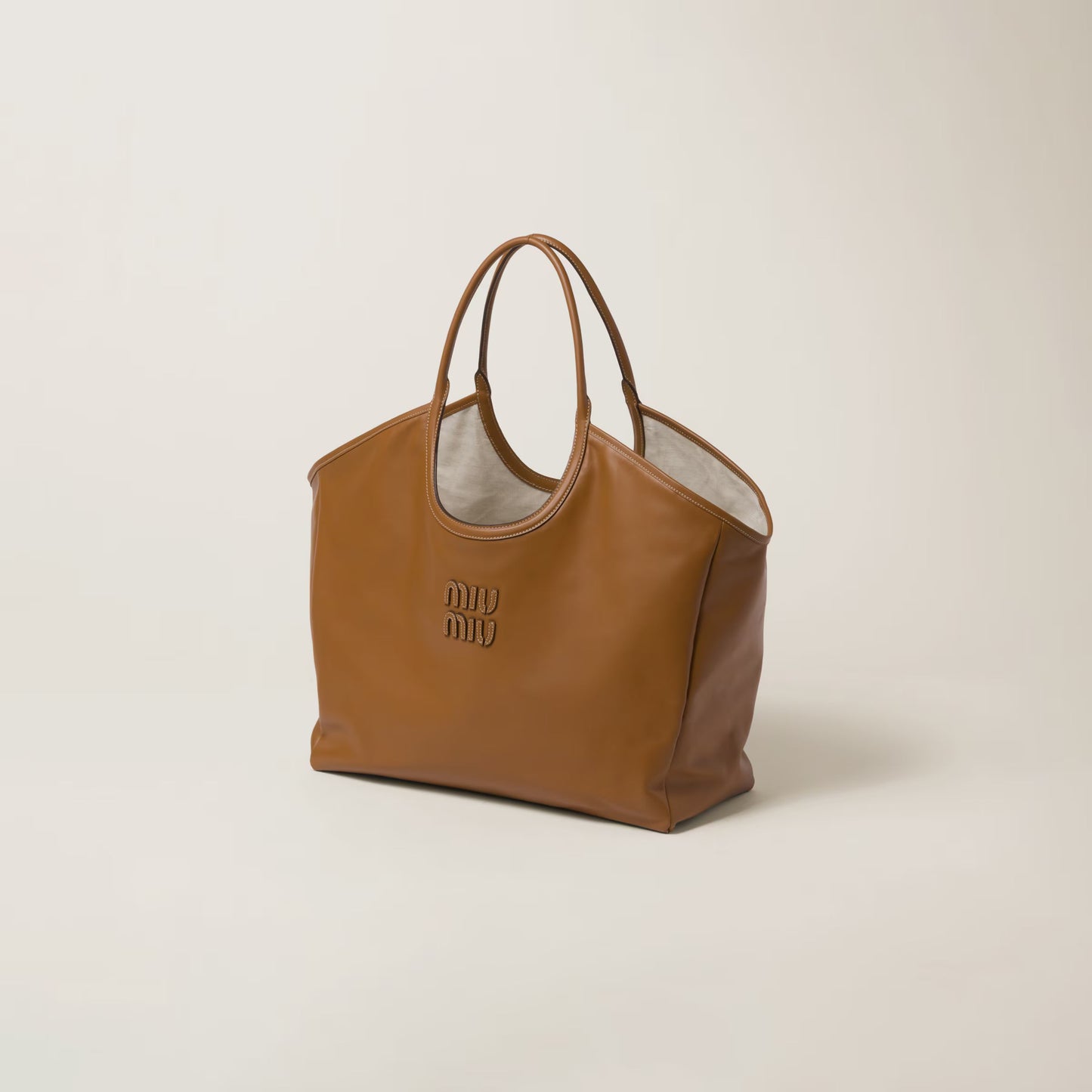 IVY large cognac leather handbag
