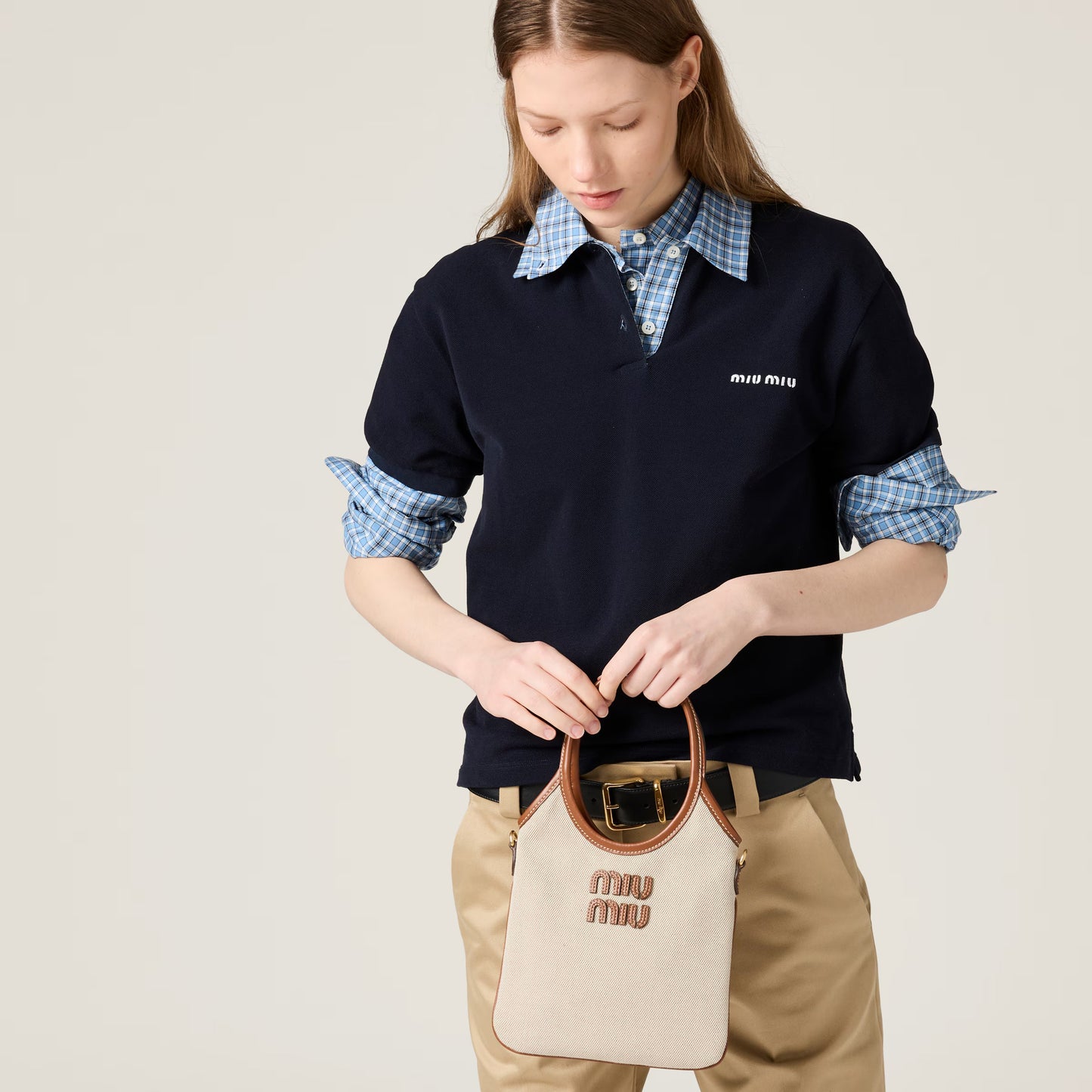 IVY canvas-and-leather handbag – Mini