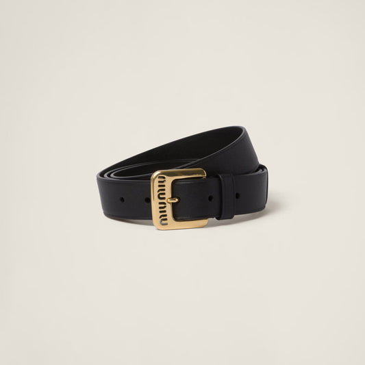 Nappa leather belt – Black