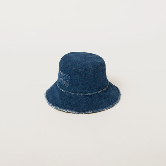 Denim bucket hat – Blue