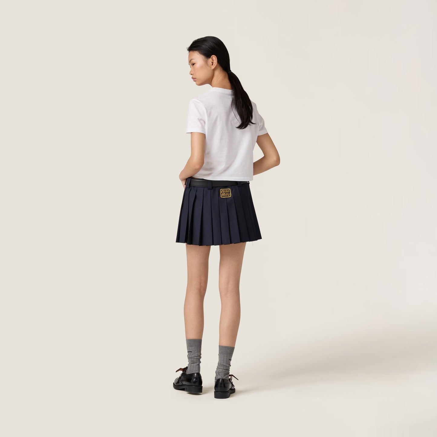 Embroidered cotton jersey T-shirt