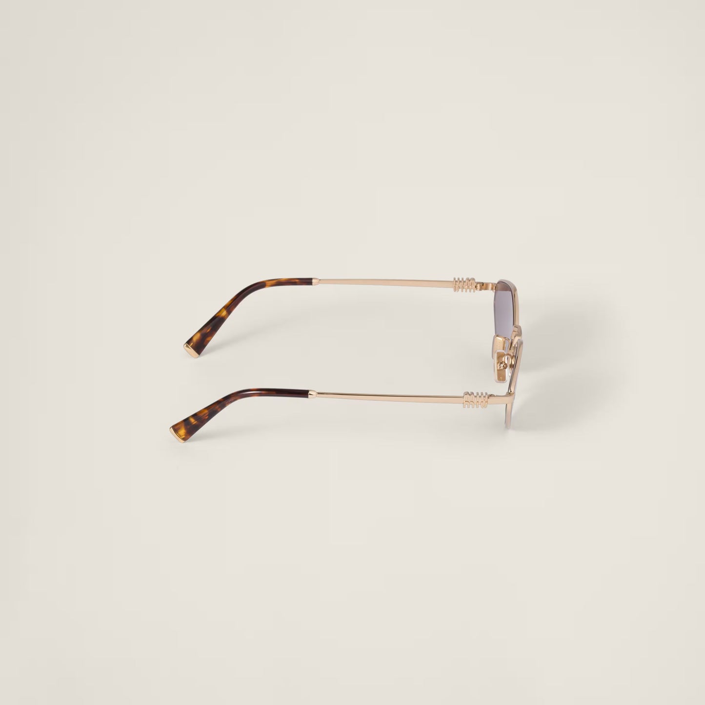 Ribbed jersey top with embroidered logo – Natural