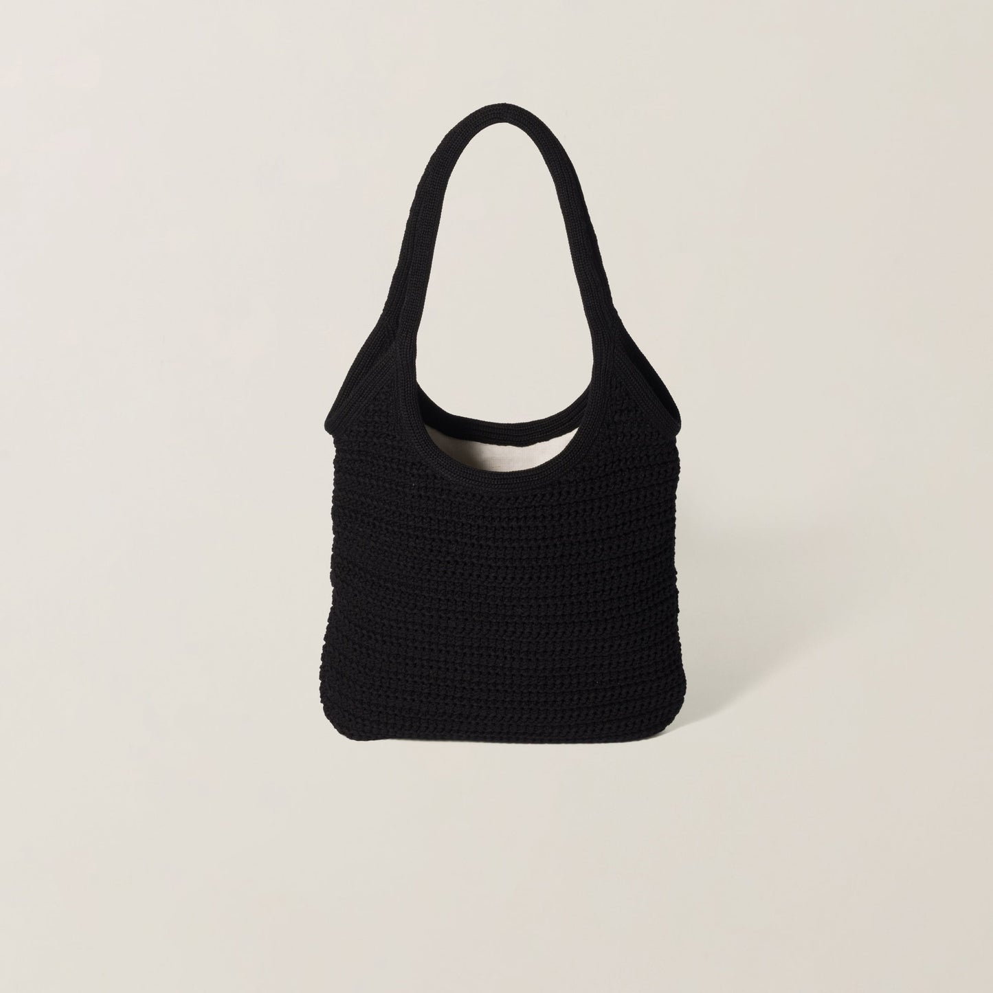 IVY woven raffia-effect tote – Black & chalk white