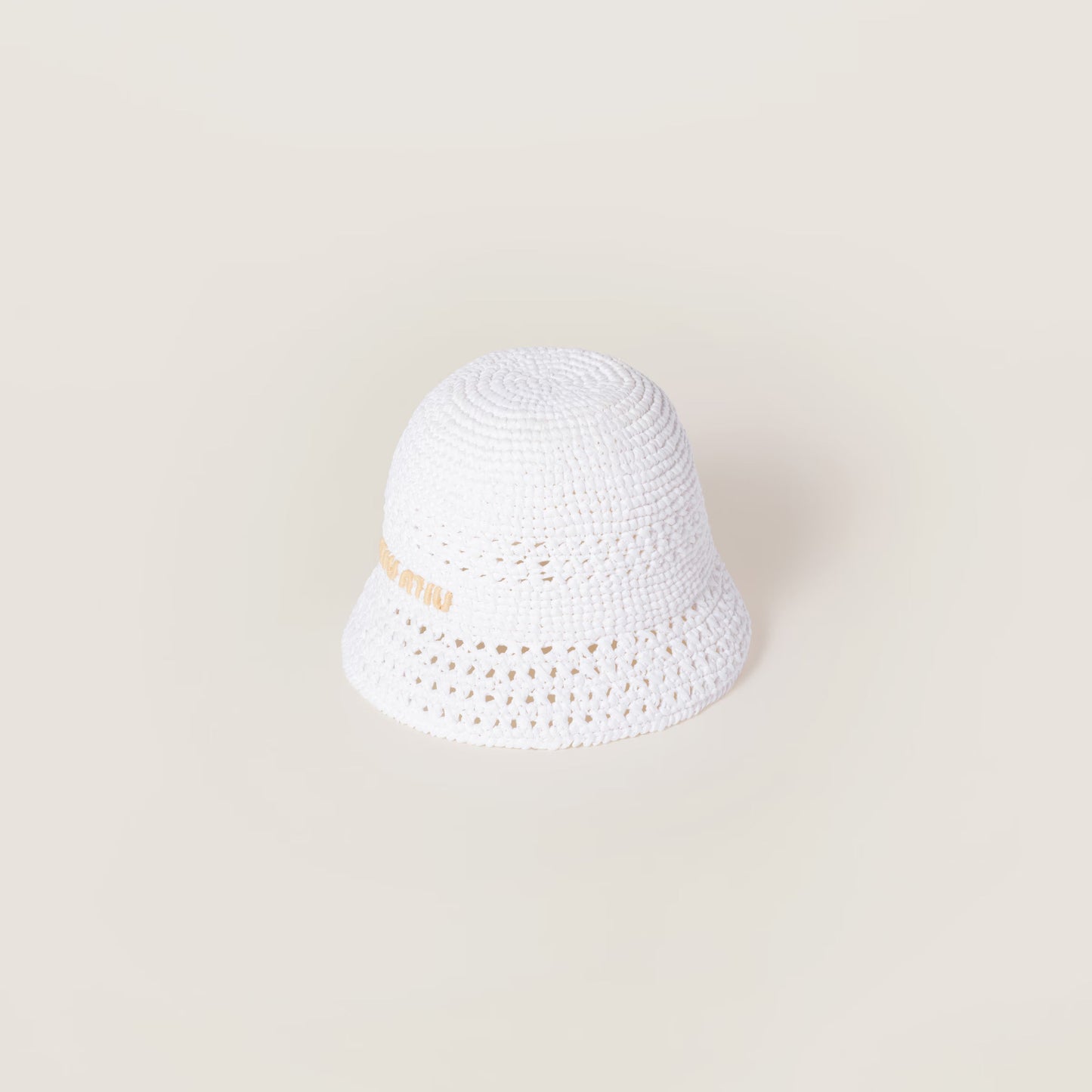 Fabric hat – White & Beige