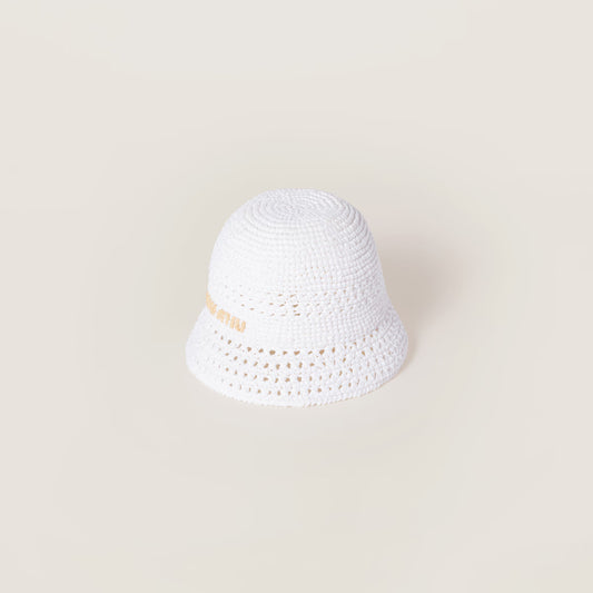 Fabric hat – White & Beige