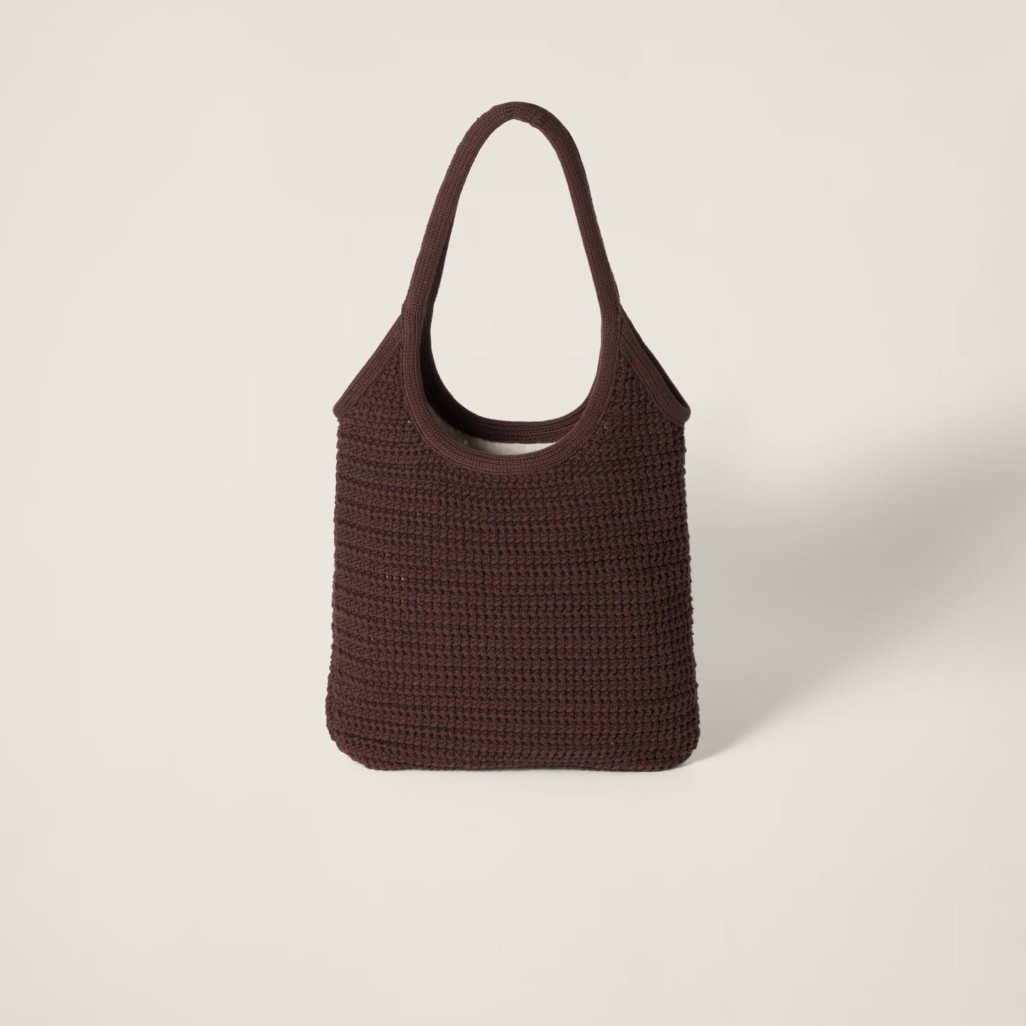 IVY woven raffia-effect tote – Cocoa & chalk white