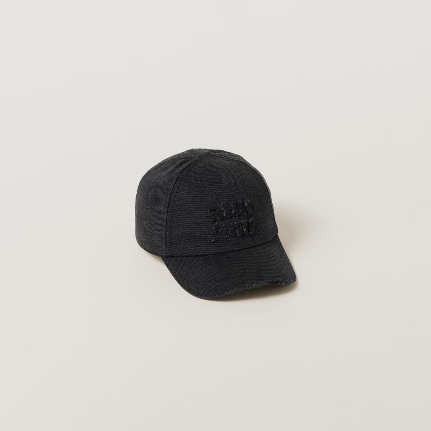 Denim baseball cap – Black