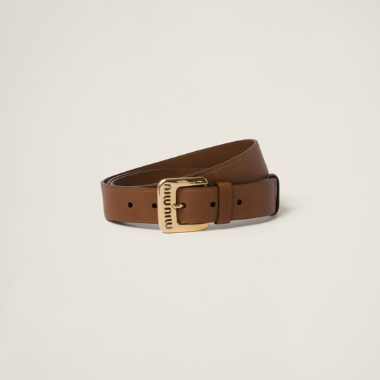 Nappa leather belt – Oak