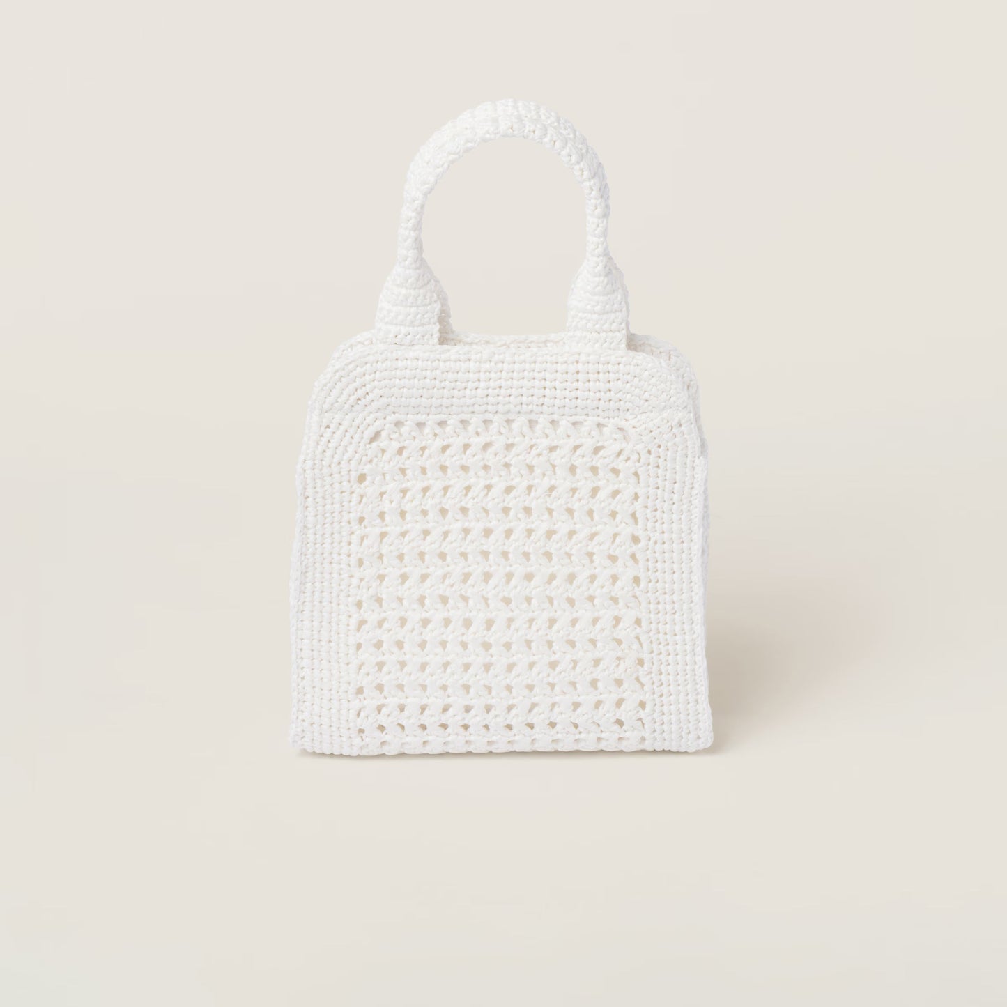 Woven raffia-effect tote bag