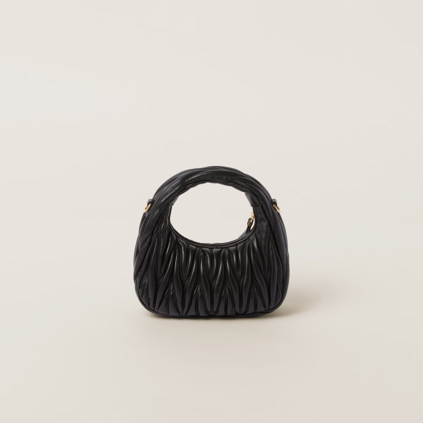 Wander mini hobo bag in quilted nappa leather