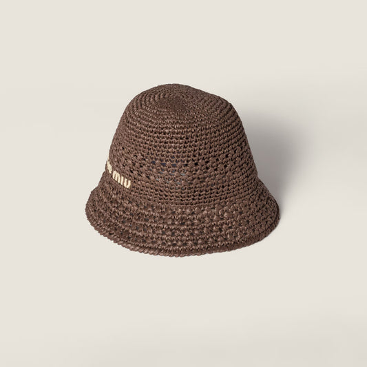 Fabric hat – Cocoa Brown & Natural
