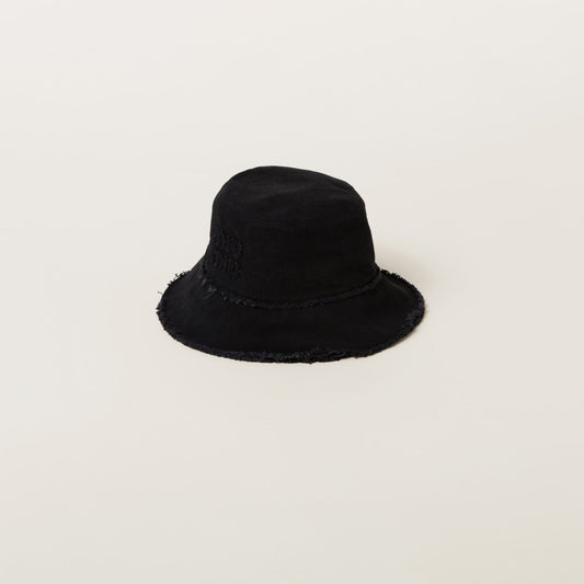 Denim bucket hat – Black