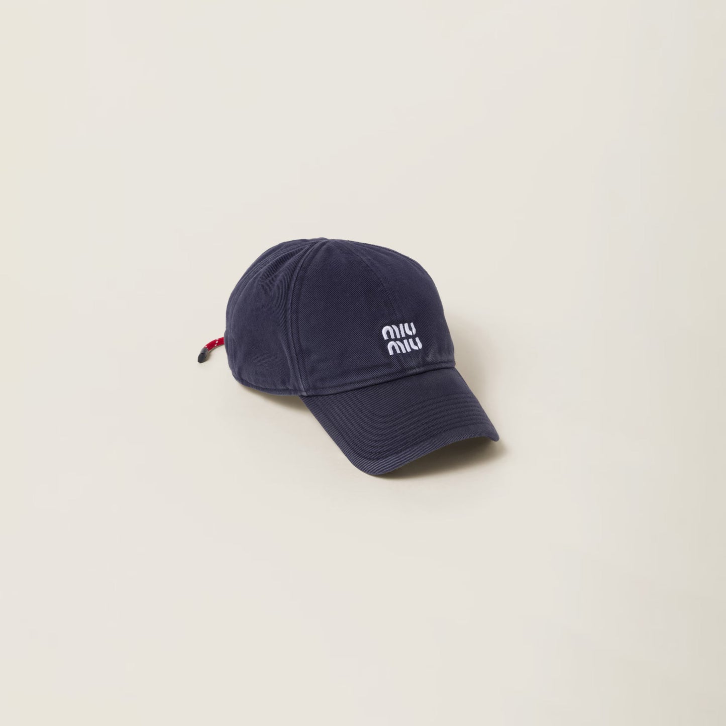 Denim baseball cap – Blue & Red