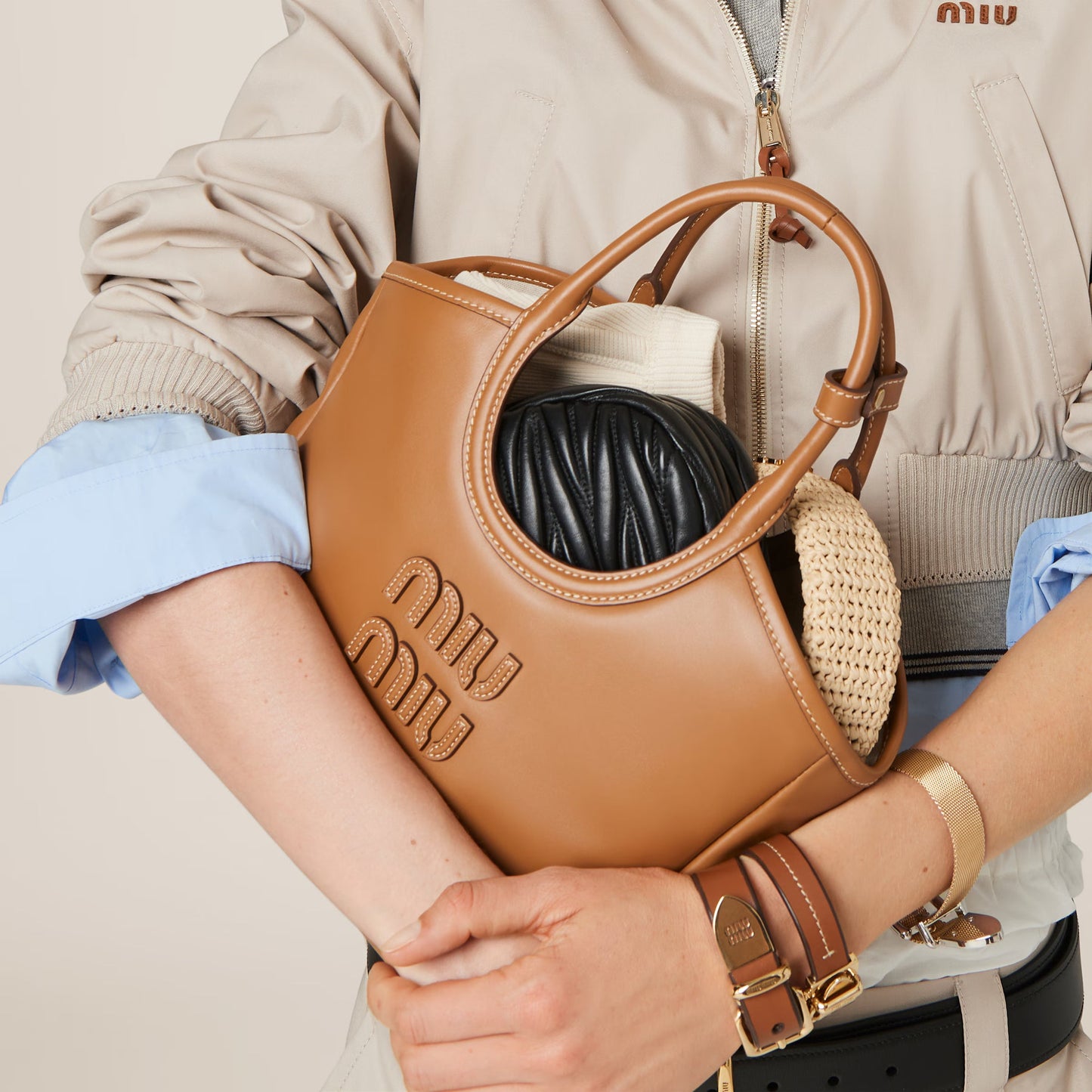 IVY small cognac leather handbag