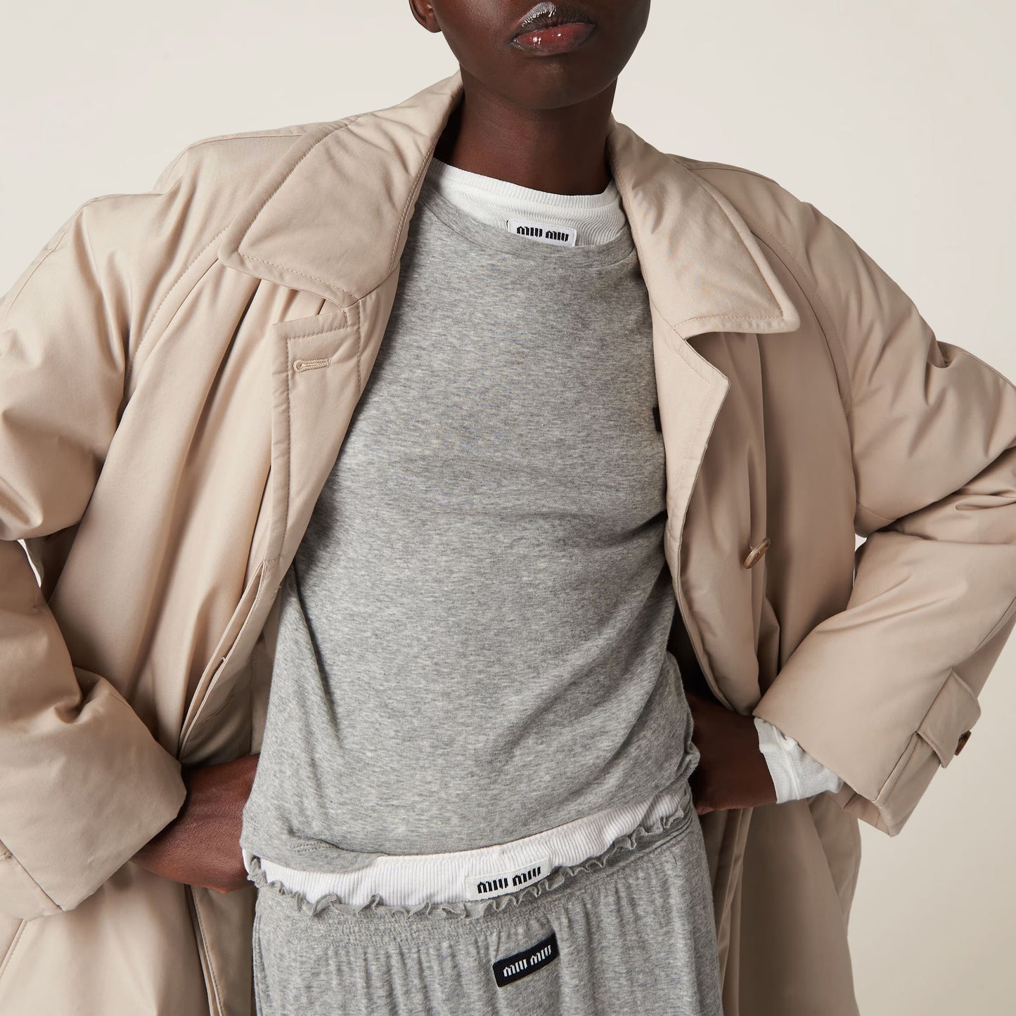 Ribbed jersey T-shirt