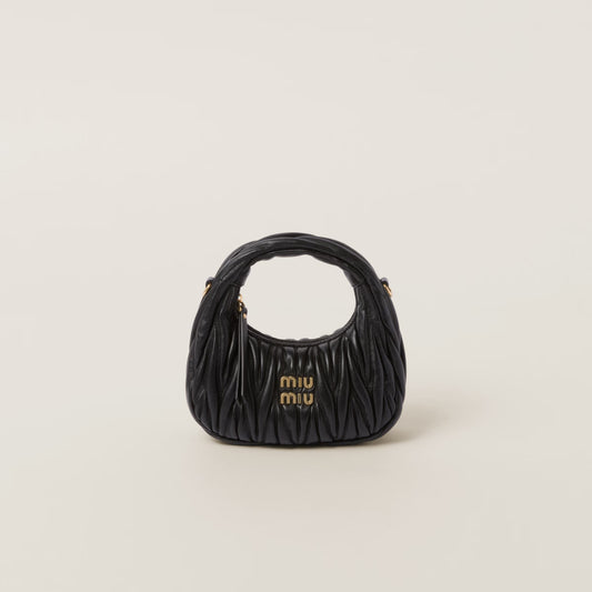 Wander mini hobo bag in quilted nappa leather