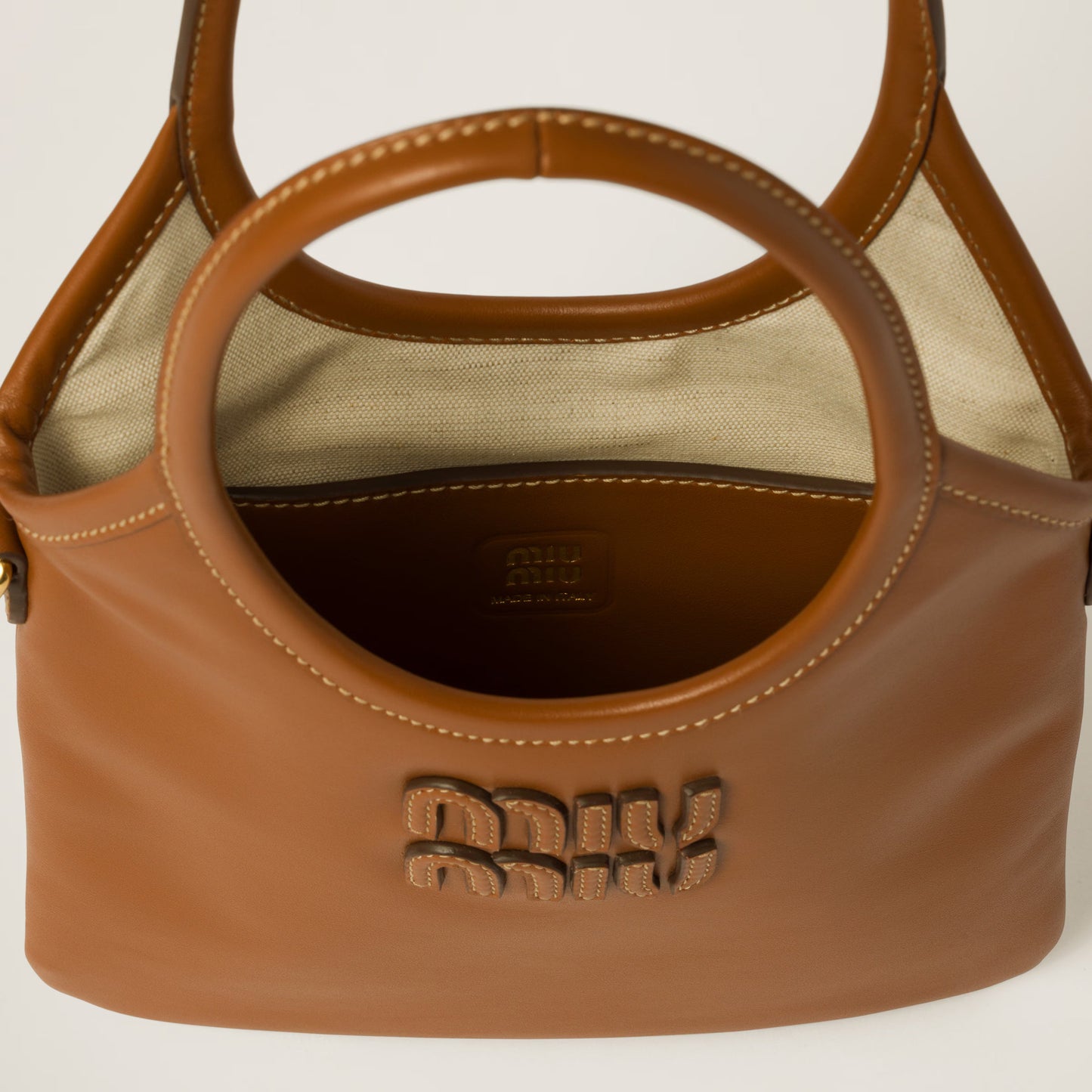 IVY leather mini bag – Cognac