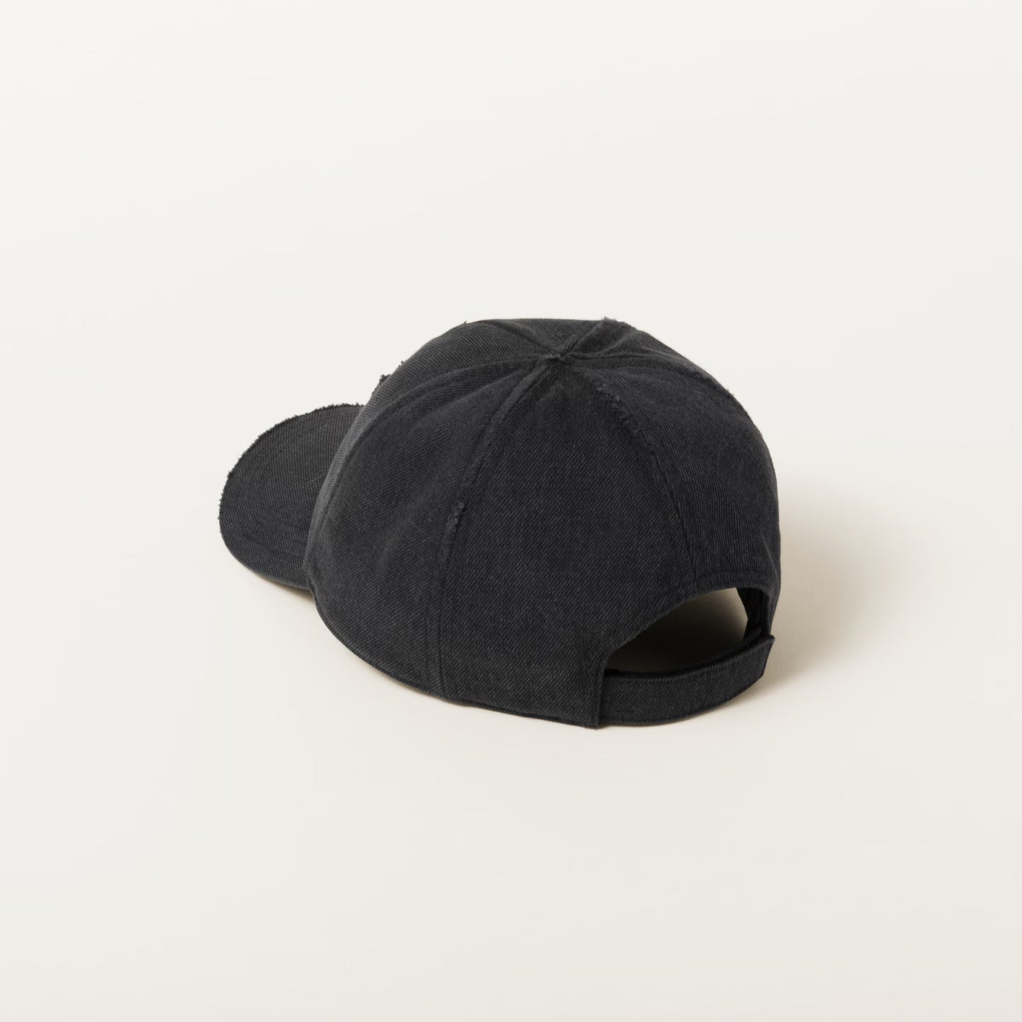 Denim baseball cap – Black