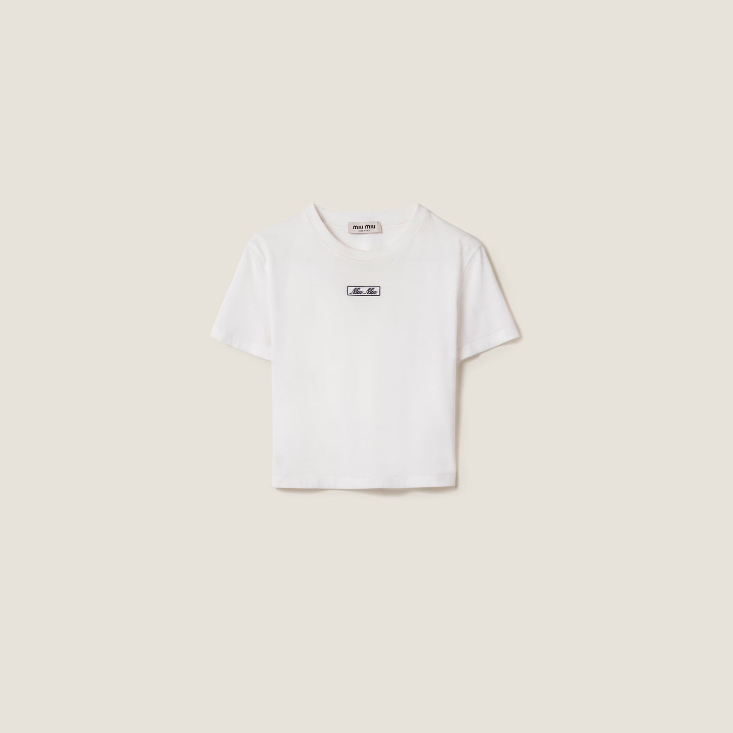 Embroidered cotton jersey T-shirt