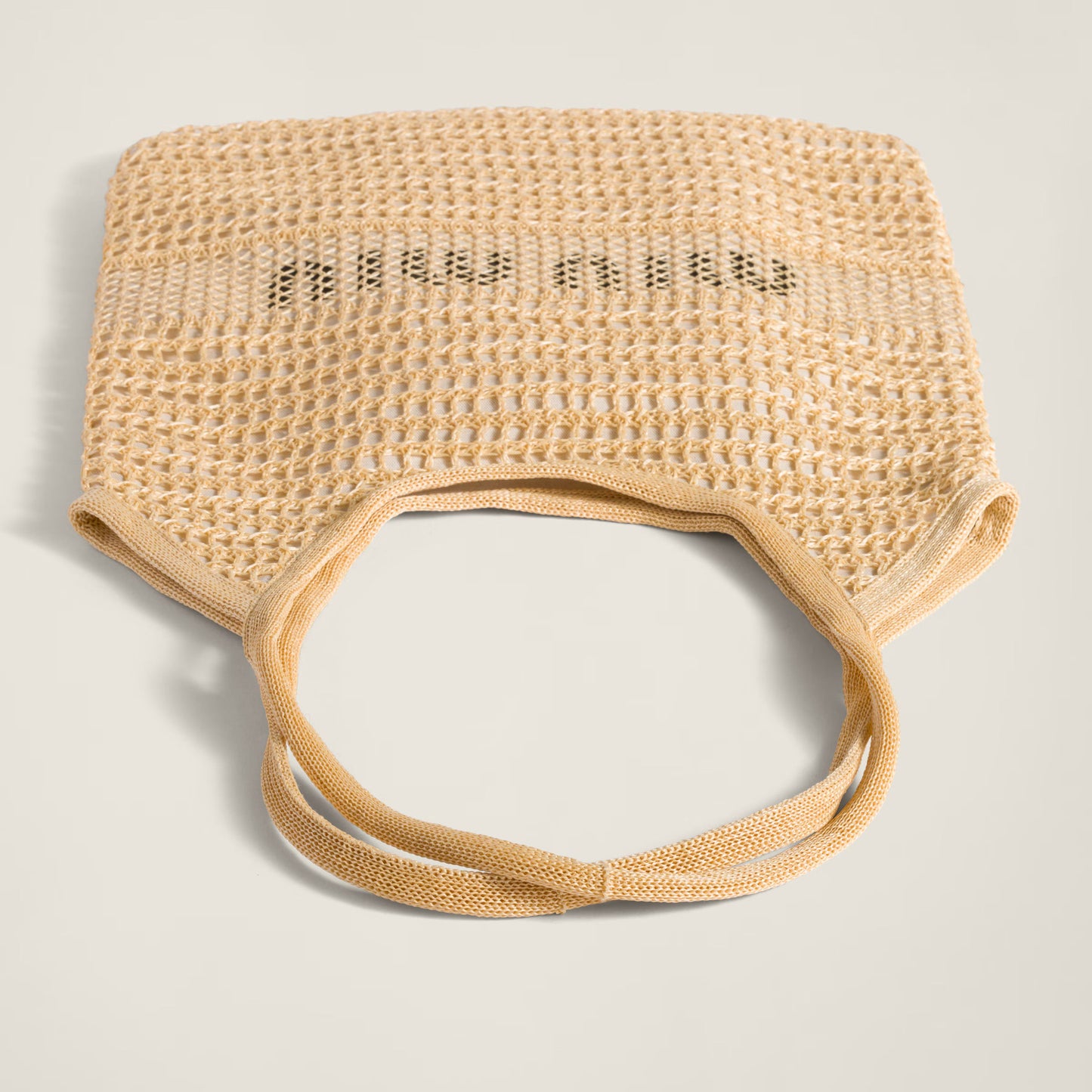 IVY linen and raffia-effect fabric handbag - Natural