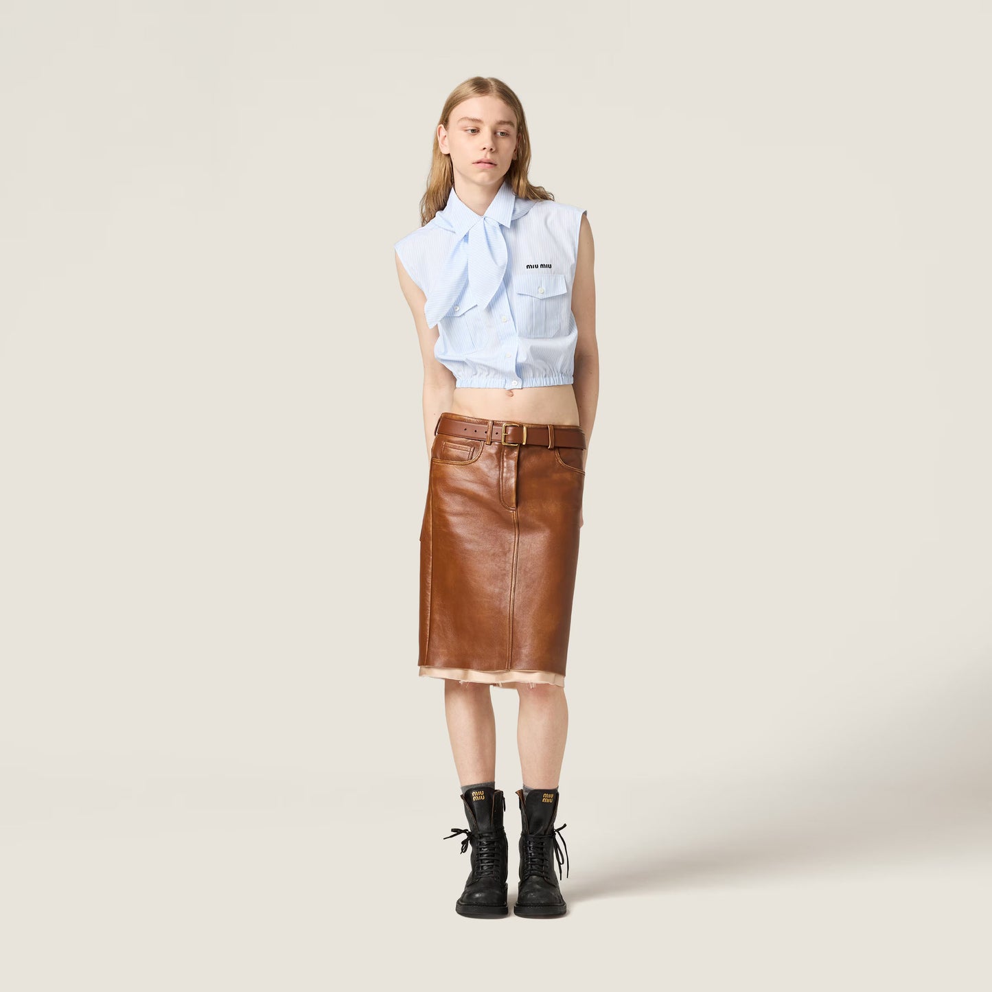 Poplin top – Sky Blue