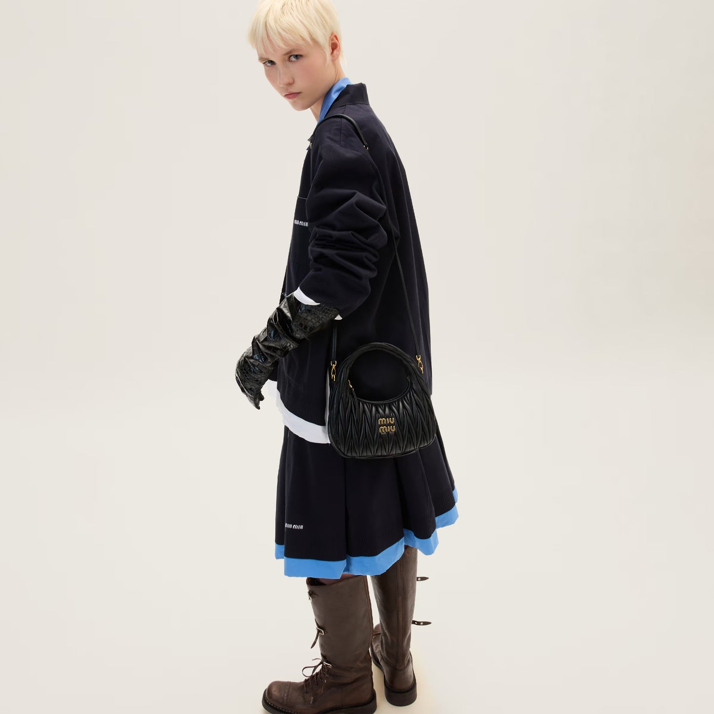 Wander Small Quilted Nappa Leather Hobo Bag