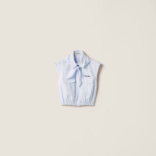Poplin top – Sky Blue