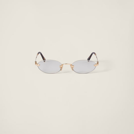 Miu Miu Logo sunglasses – Transparent Blue Lenses