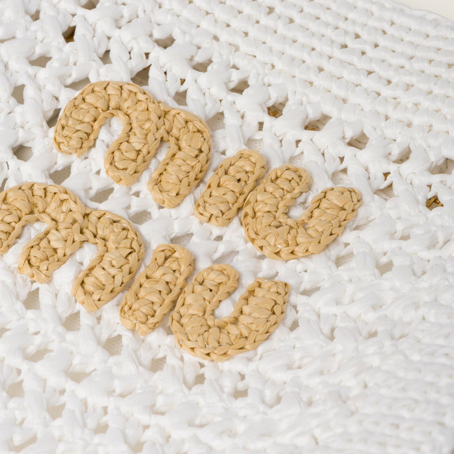 Woven raffia-effect tote bag