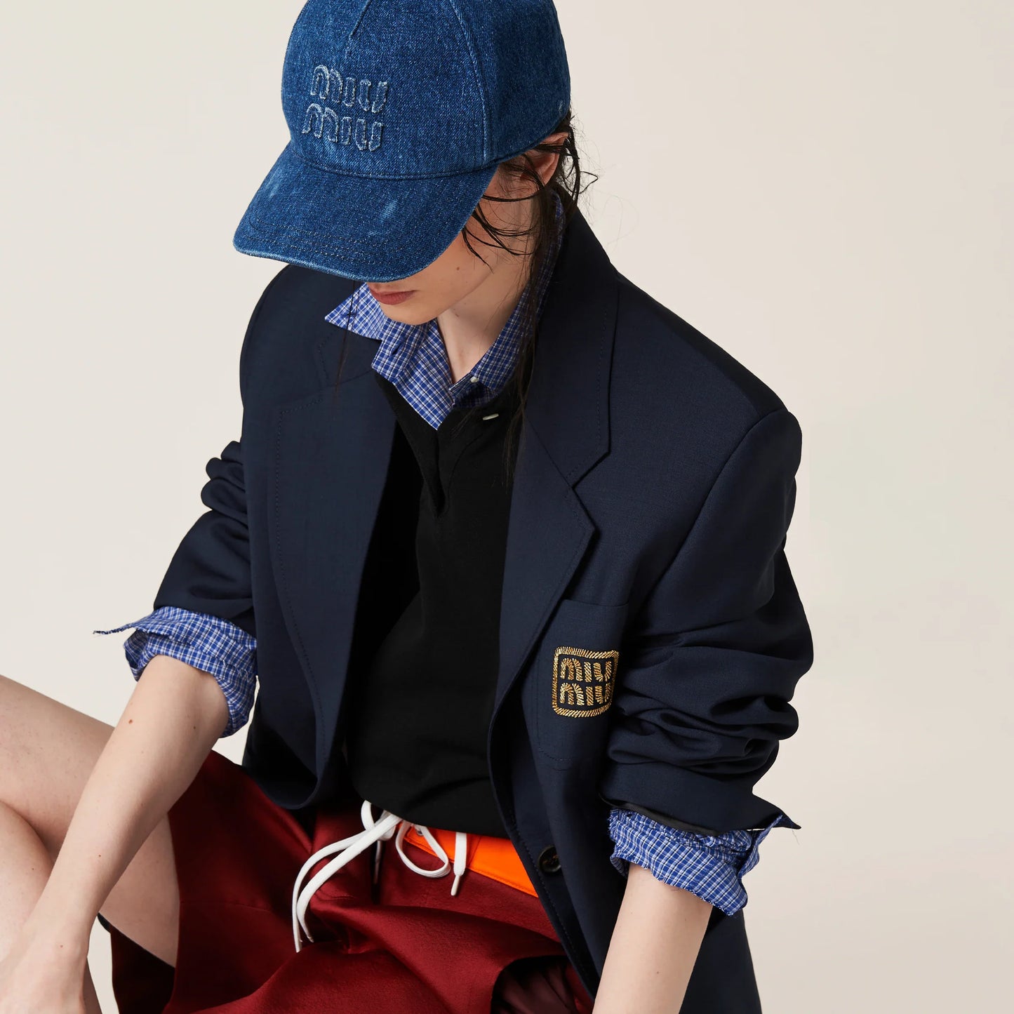 Denim baseball cap – Blue