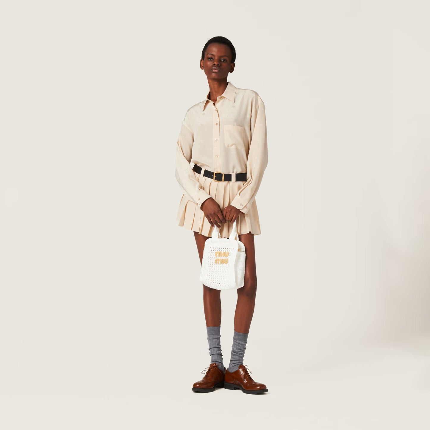 Woven raffia-effect tote bag