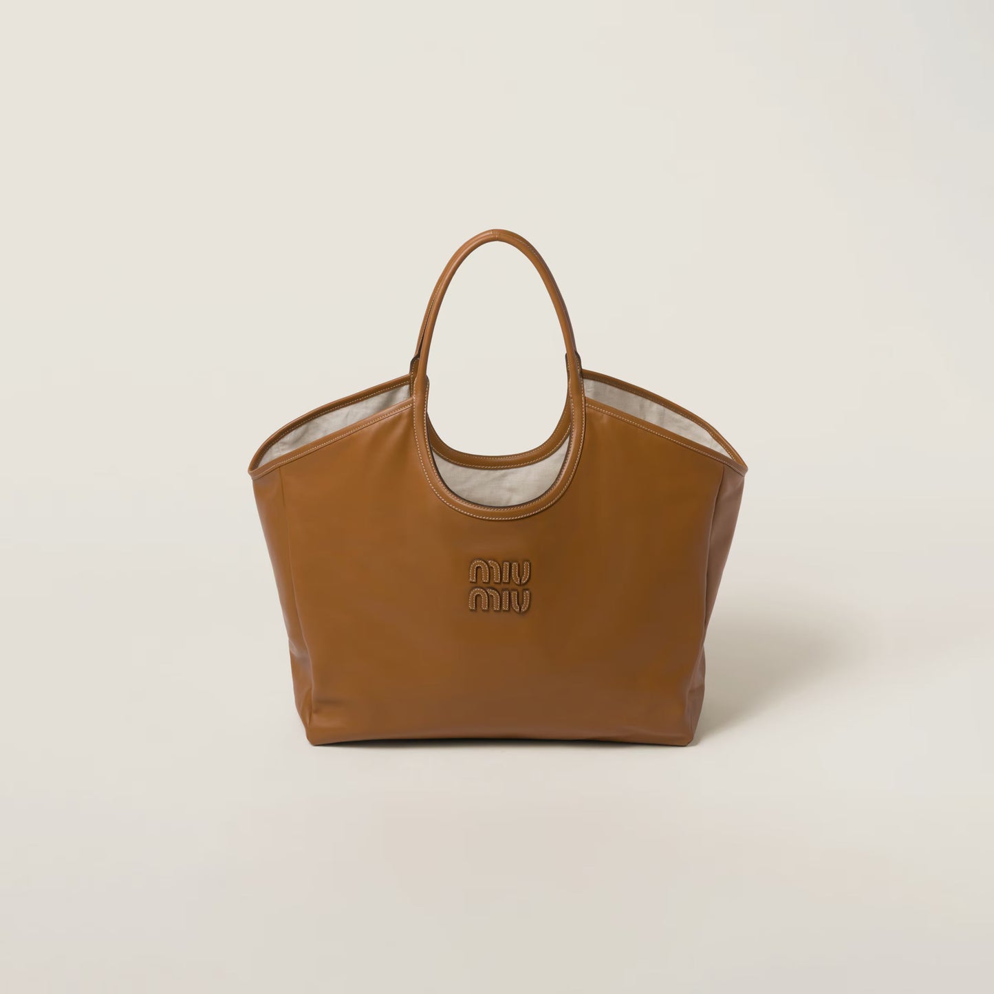 IVY large cognac leather handbag