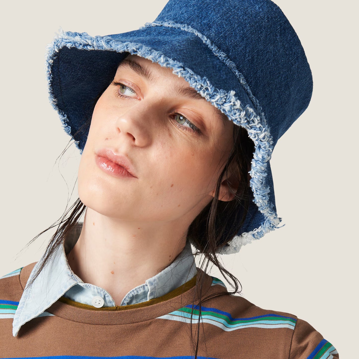 Denim bucket hat – Blue