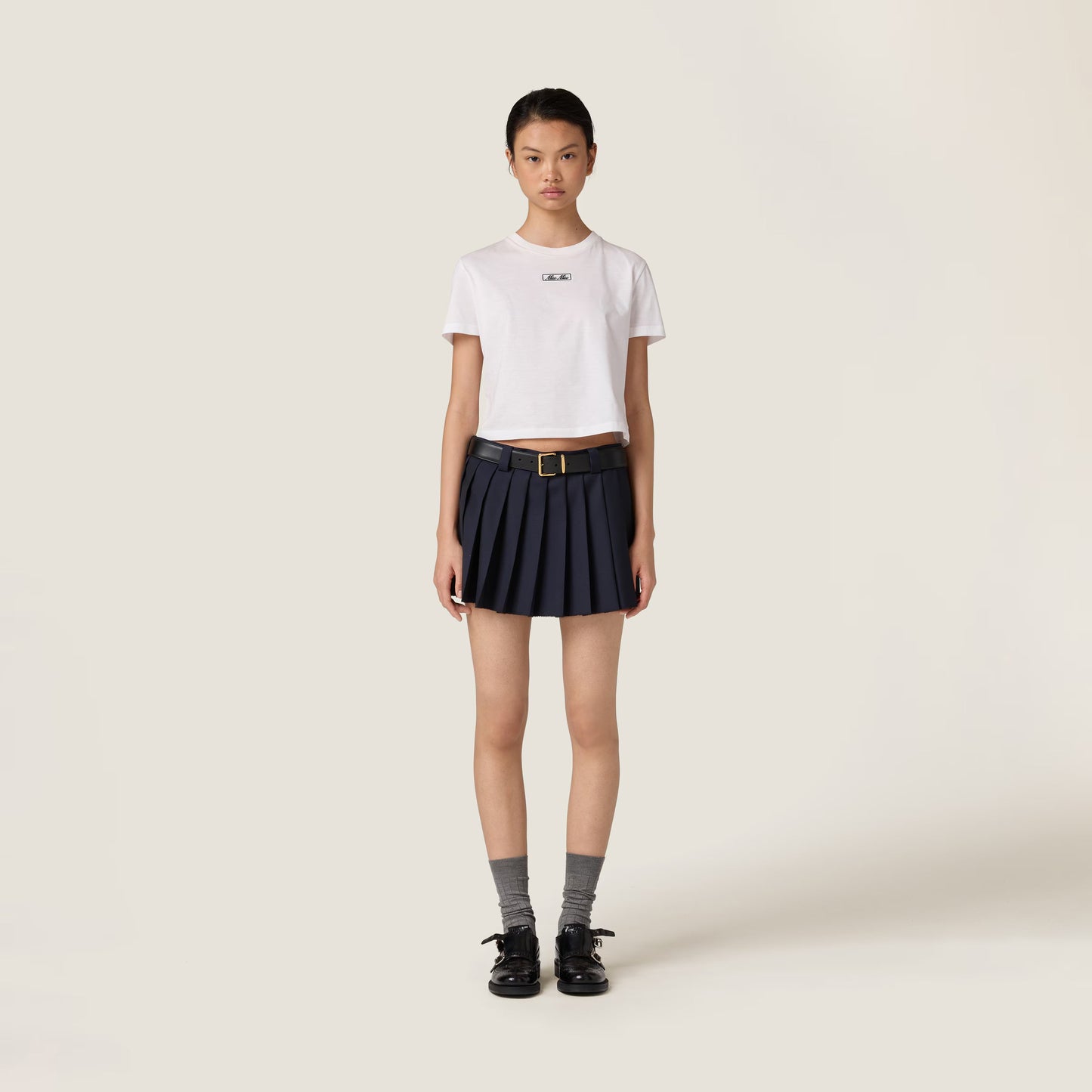 Embroidered cotton jersey T-shirt